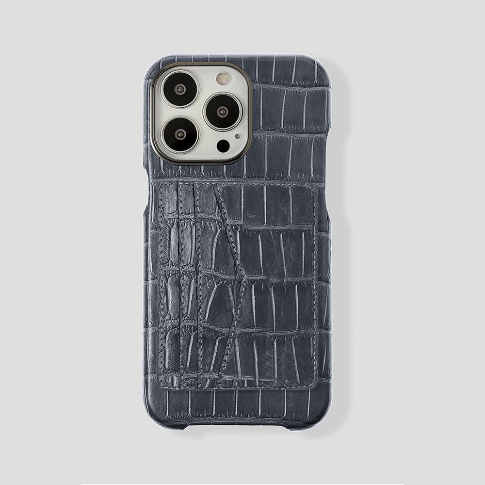 iPhone 15 Pro Cardholder Alligator Case - Gatti Luxury