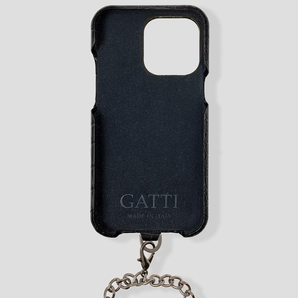 iPhone 15 Pro Crossbody Cardholder Case in Alligator - Gatti Luxury