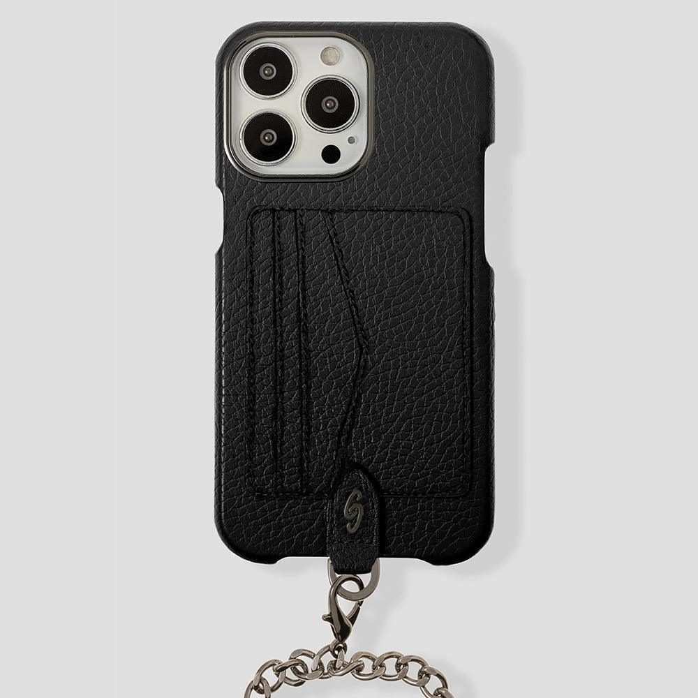 iPhone 15 Pro Crossbody Cardholder Case in Calfskin - Gatti Luxury