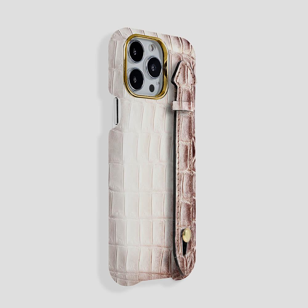 iPhone 15 Pro Handle Case Himalayan Crocodile | MagSafe - Gatti Luxury