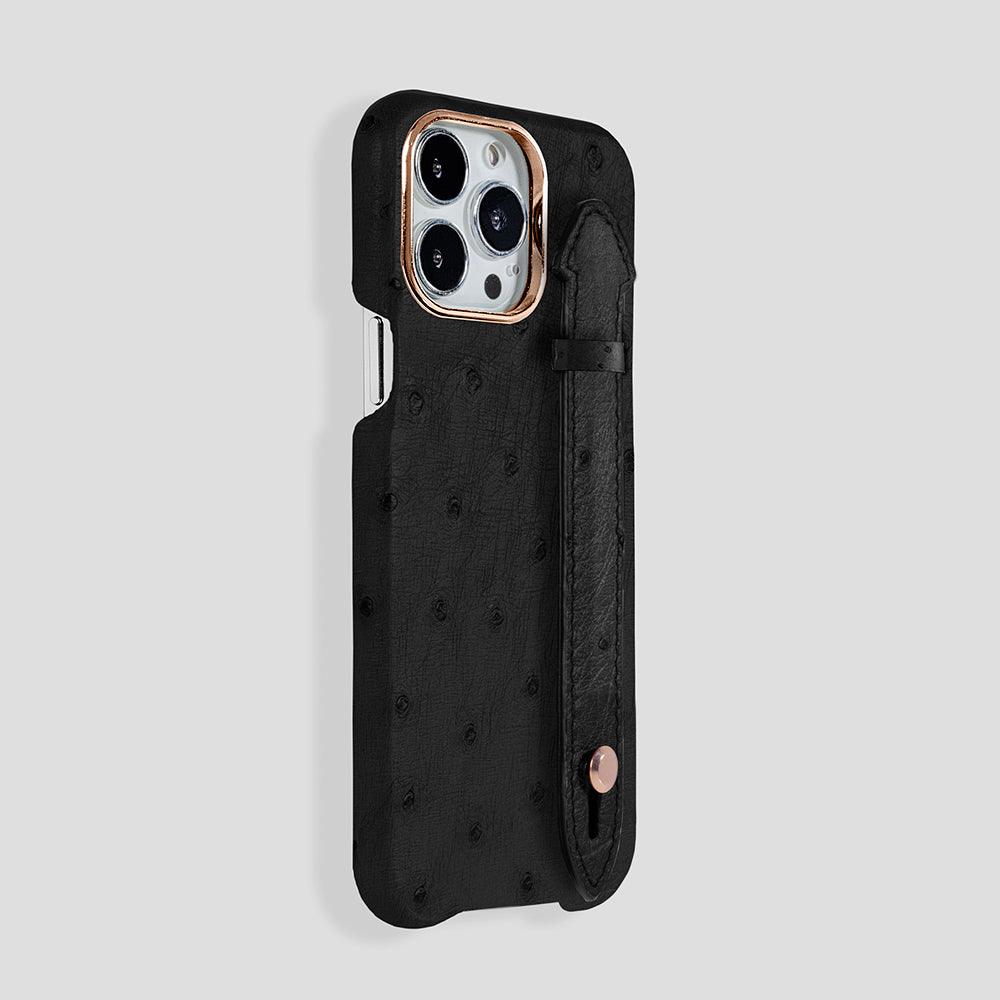 iPhone 15 Pro Handle Case Ostrich | MagSafe - Gatti Luxury