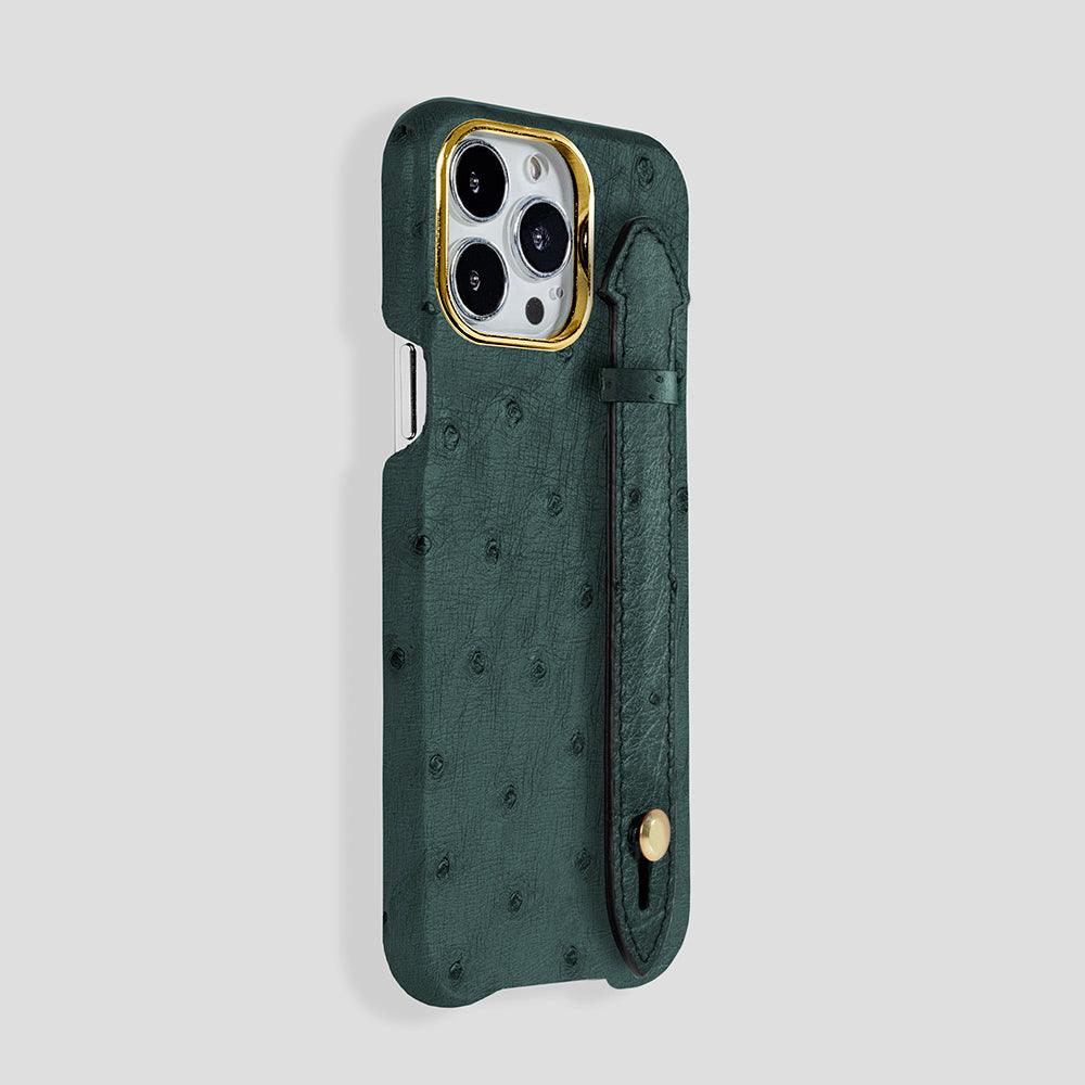 iPhone 15 Pro Handle Case Ostrich | MagSafe - Gatti Luxury