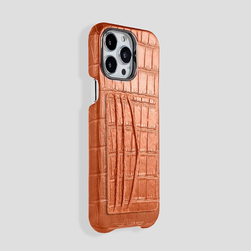 iPhone 15 Pro Max Cardholder Alligator Case - Gatti Luxury