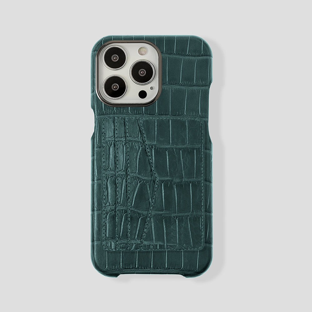 iPhone 15 Pro Max Cardholder Alligator Case - Gatti Luxury