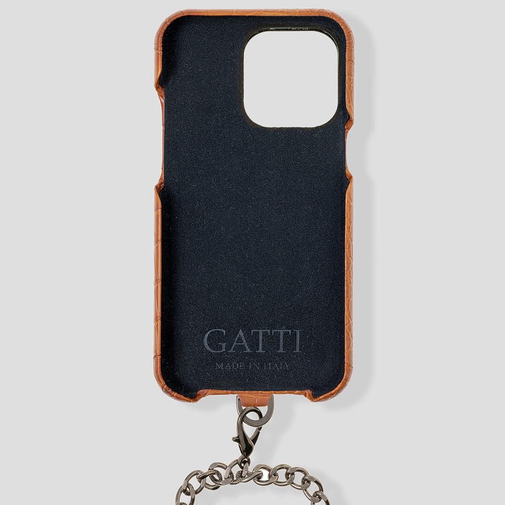 iPhone 15 Pro Max Crossbody Cardholder Case in Alligator - Gatti Luxury