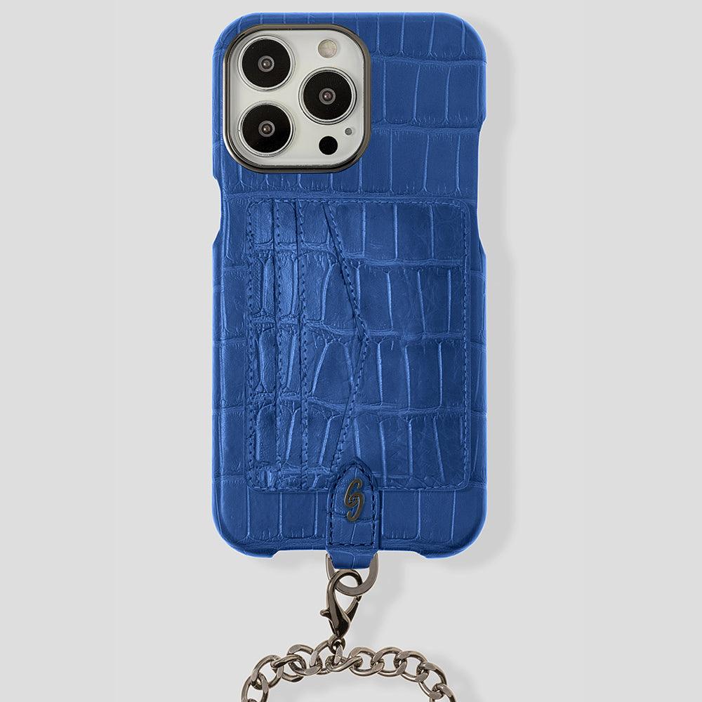 iPhone 15 Pro Max Crossbody Cardholder Case in Alligator - Gatti Luxury