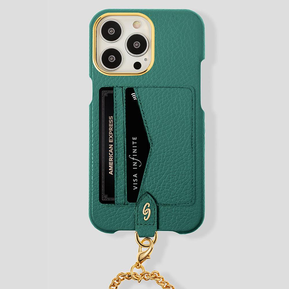 iPhone 15 Pro Max Crossbody Cardholder Case in Calfskin - Gatti Luxury