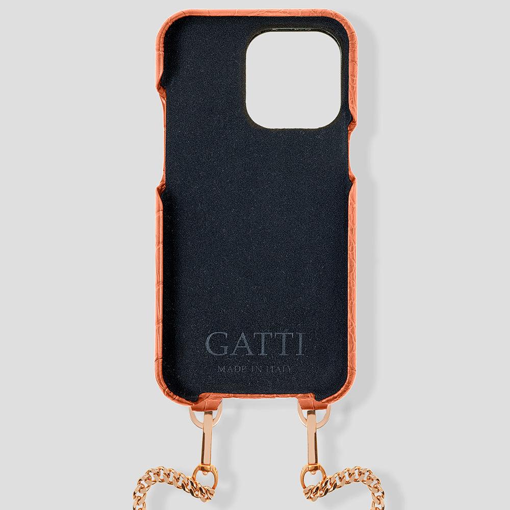 iPhone 15 Pro Necklace Pocket Case in Alligator - Gatti Luxury