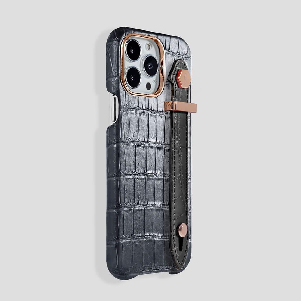 Loop Metal Strap Alligator Case for iPhone 15 Pro - Gatti Luxury