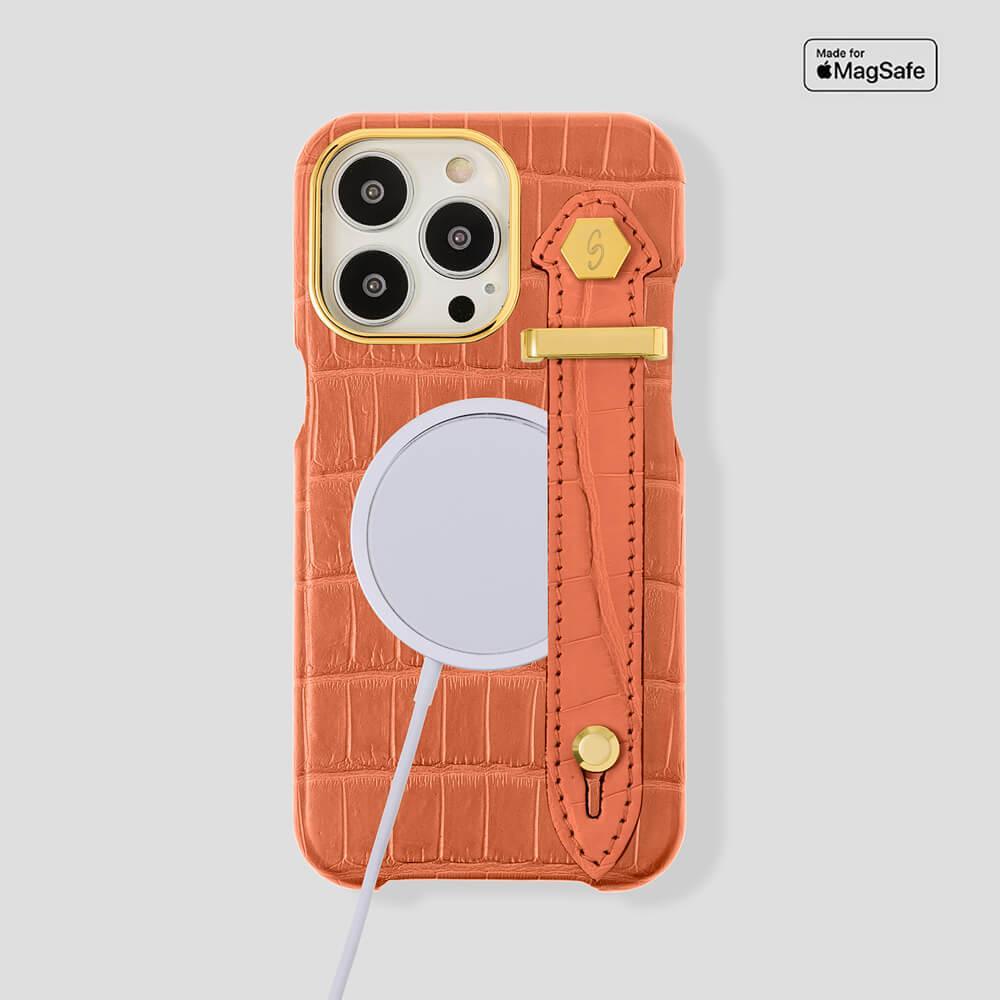 Loop Metal Strap Alligator Case for iPhone 14 Max - gattiluxury