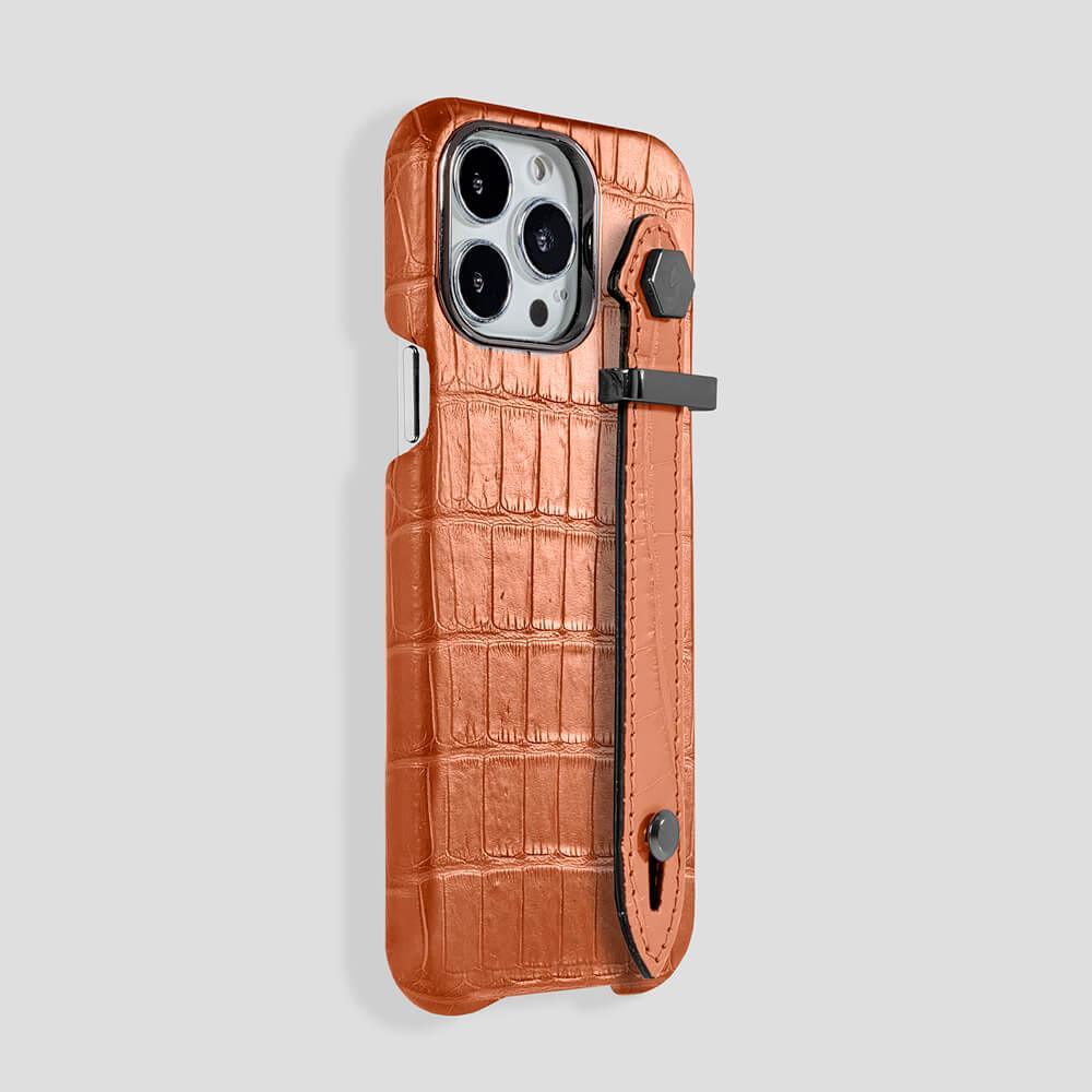 Loop Metal Strap Alligator Case for iPhone 14 Max - gattiluxury