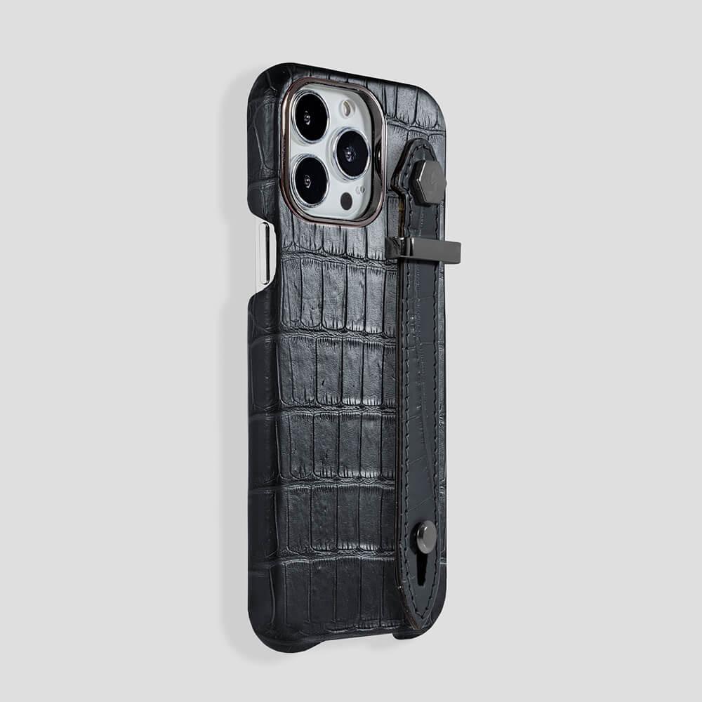 Loop Metal Strap Alligator Case for iPhone 14 Max - gattiluxury