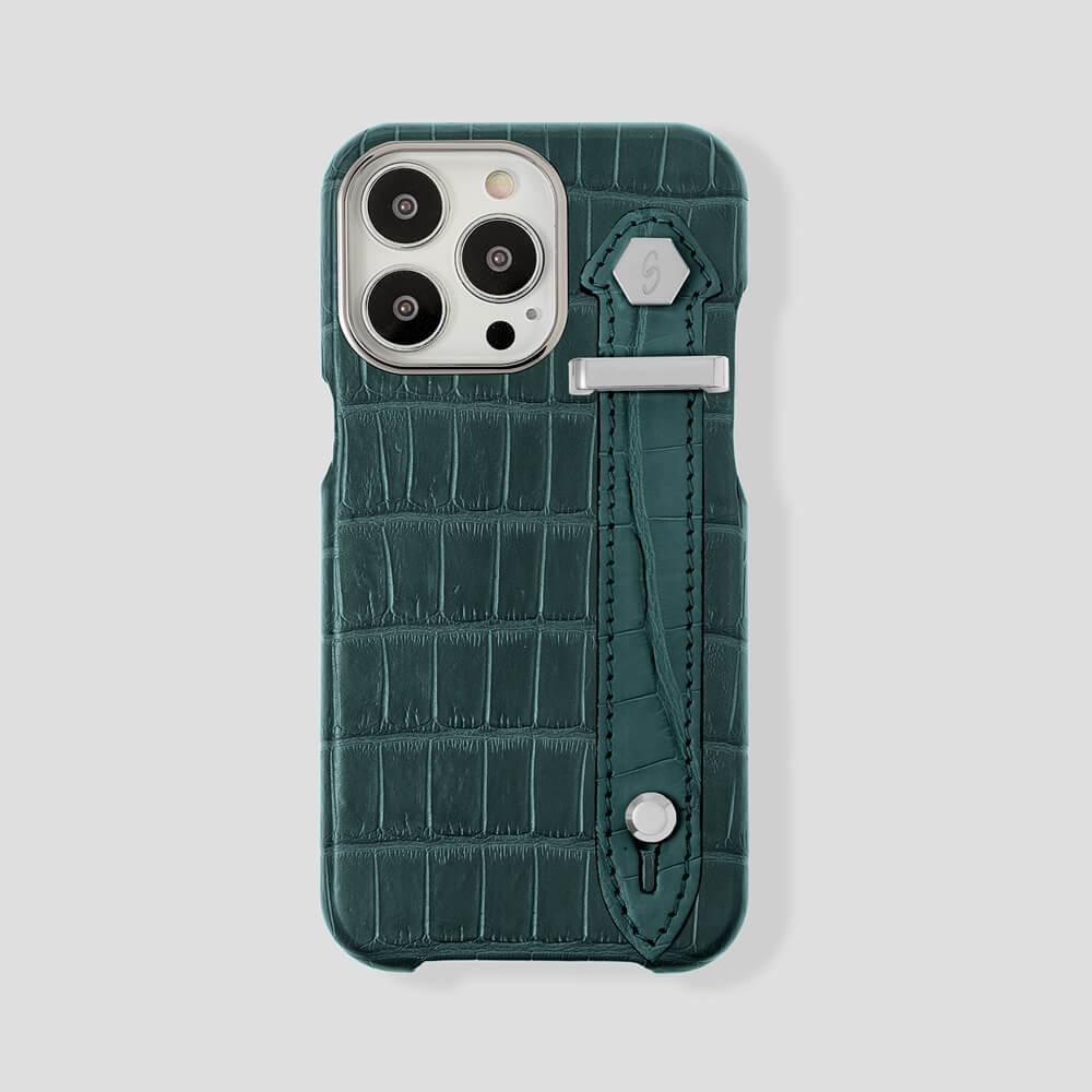 Loop Metal Strap Alligator Case for iPhone 14 Max - gattiluxury