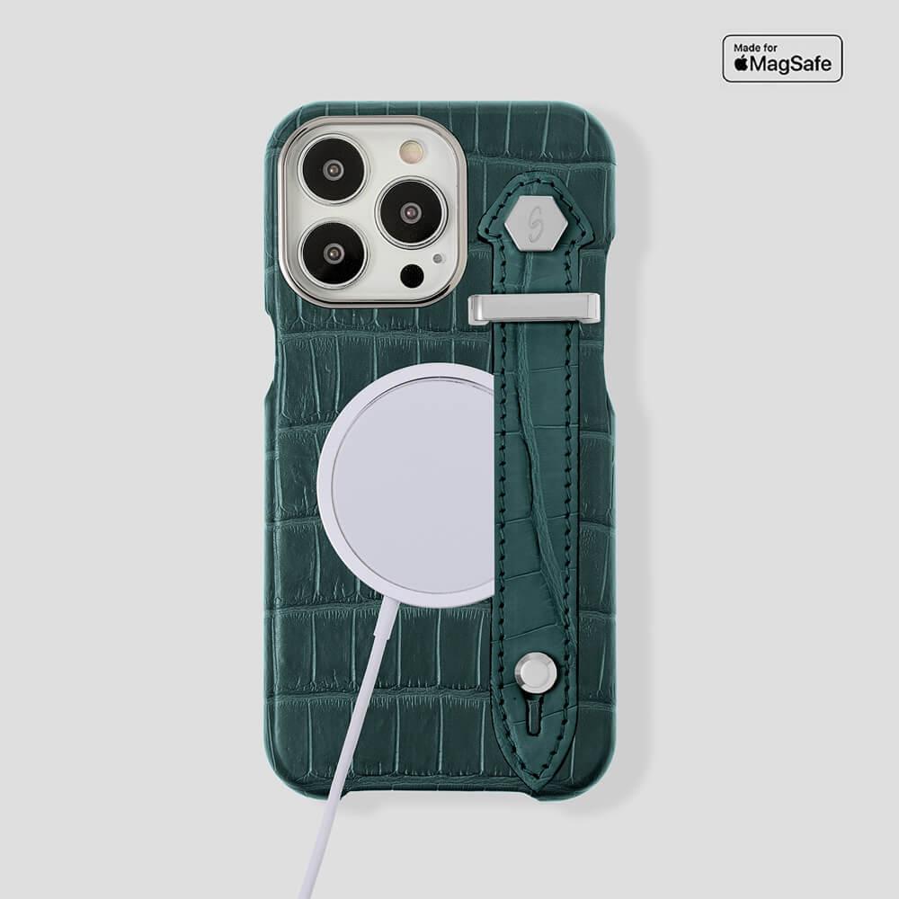 Loop Metal Strap Alligator Case for iPhone 14 Max - gattiluxury