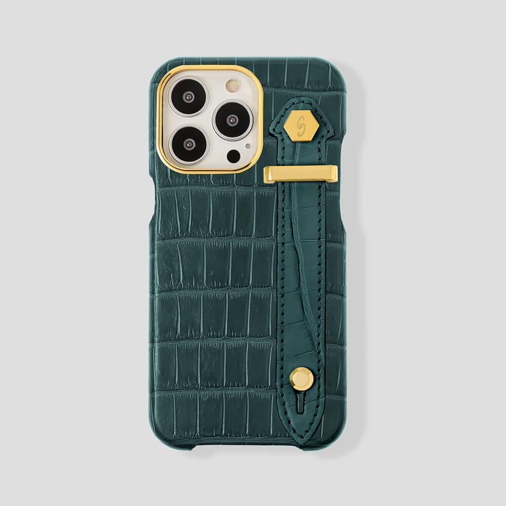 Loop Metal Strap Alligator Case for iPhone 14 Max - gattiluxury