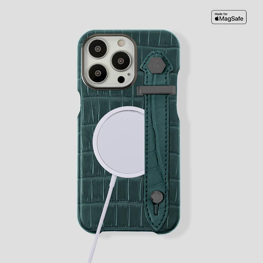 Loop Metal Strap Alligator Case for iPhone 14 Max - gattiluxury