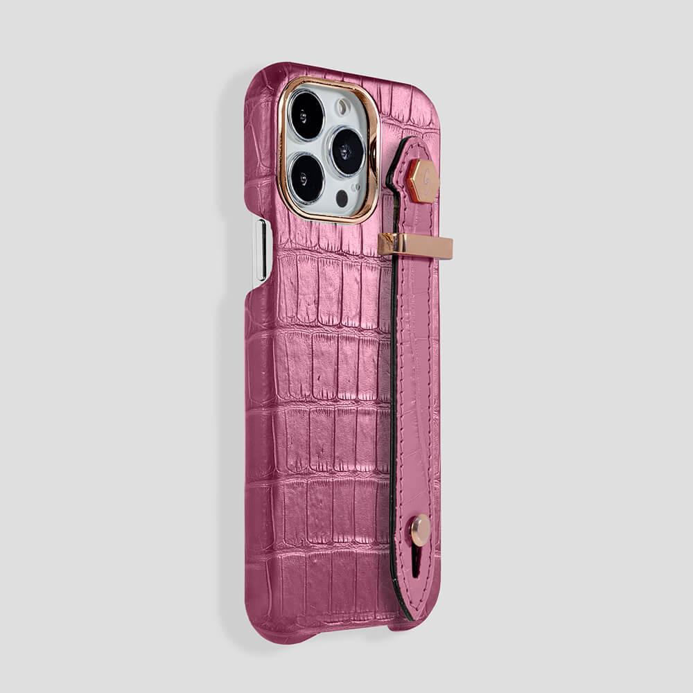 Loop Metal Strap Alligator Case for iPhone 14 Max - gattiluxury