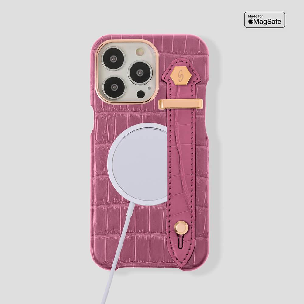 Loop Metal Strap Alligator Case for iPhone 14 Max - gattiluxury