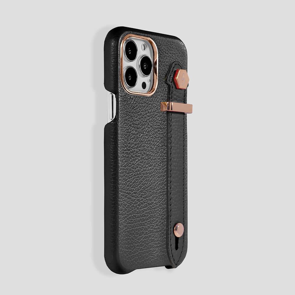 Loop Metal Strap  Calfskin Case for iPhone 14 Pro Max - gattiluxury