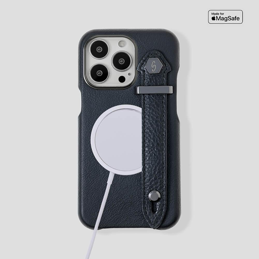 Loop Metal Strap  Calfskin Case for iPhone 14 Pro Max - gattiluxury