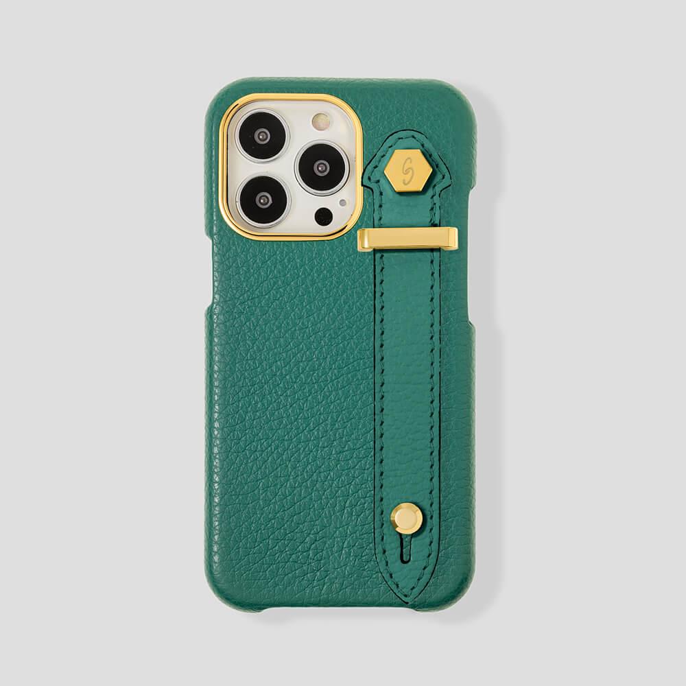 Loop Metal Strap  Calfskin Case for iPhone 14 Pro Max - gattiluxury