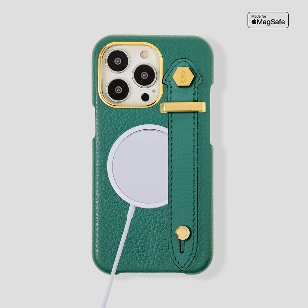 Loop Metal Strap  Calfskin Case for iPhone 14 Pro Max - gattiluxury