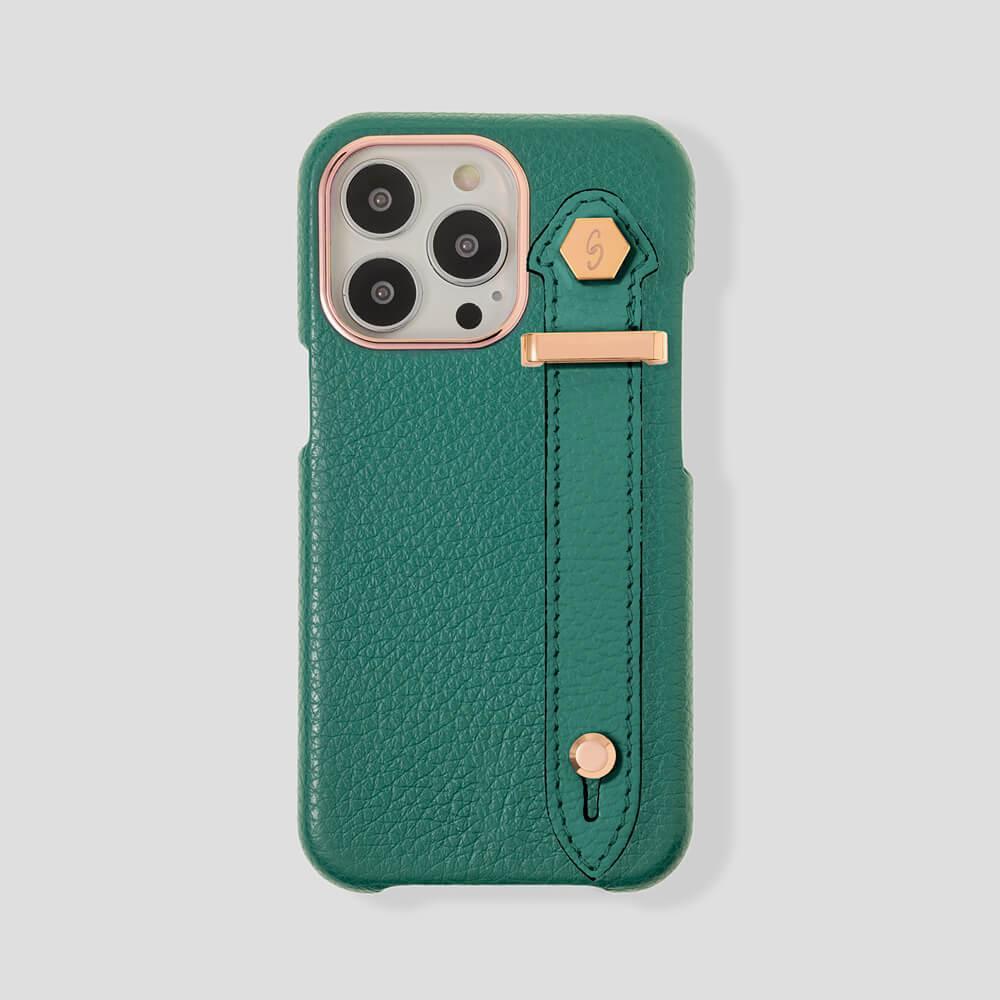 Loop Metal Strap  Calfskin Case for iPhone 14 Pro Max - gattiluxury