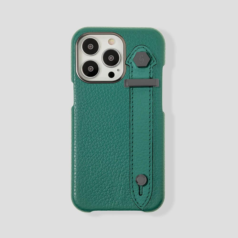 Loop Metal Strap  Calfskin Case for iPhone 14 Pro Max - gattiluxury