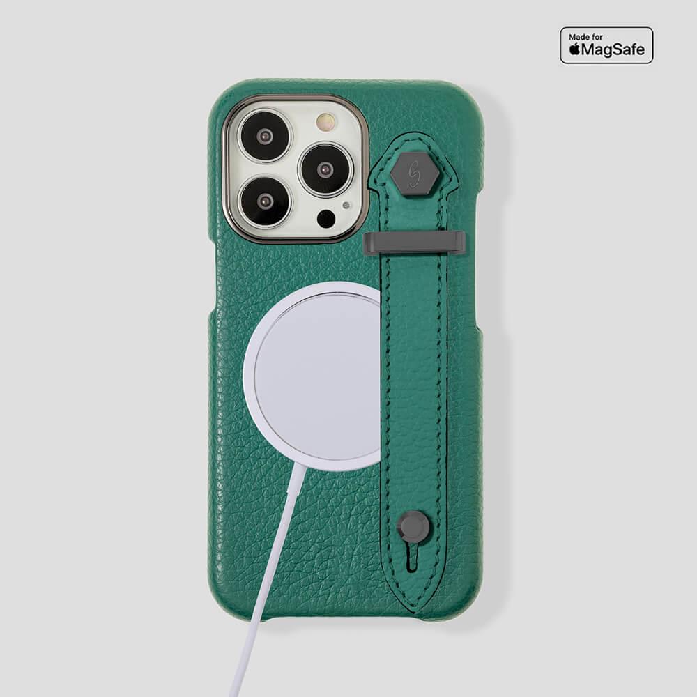 Loop Metal Strap  Calfskin Case for iPhone 14 Pro Max - gattiluxury