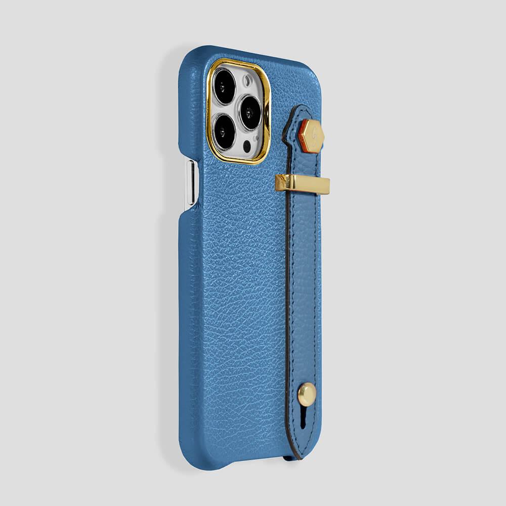 Loop Metal Strap  Calfskin Case for iPhone 14 Pro Max - gattiluxury