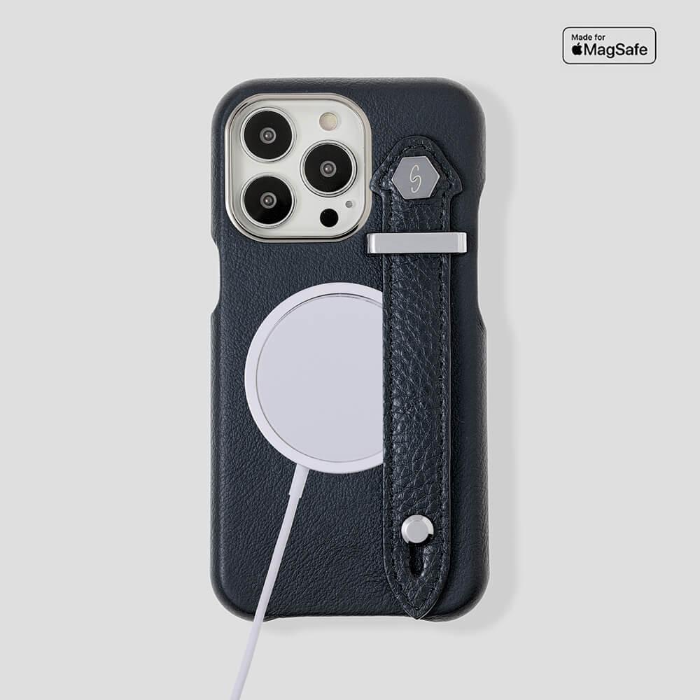 Loop Metal Strap  Calfskin Case for iPhone 14 Pro Max - gattiluxury