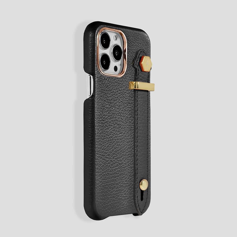 Loop Metal Strap  Calfskin Case for iPhone 14 Pro Max - gattiluxury