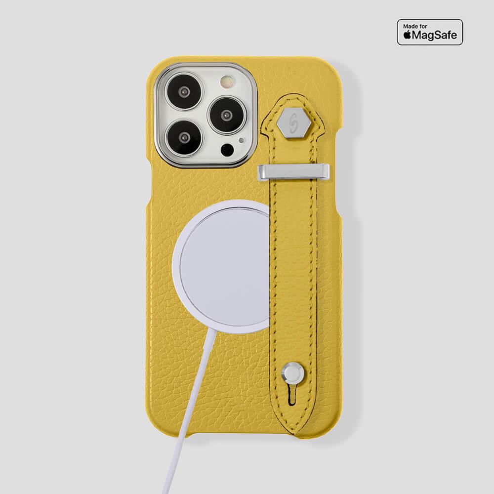 Loop Metal Strap Calfskin Case for iPhone 15 Plus - Gatti Luxury