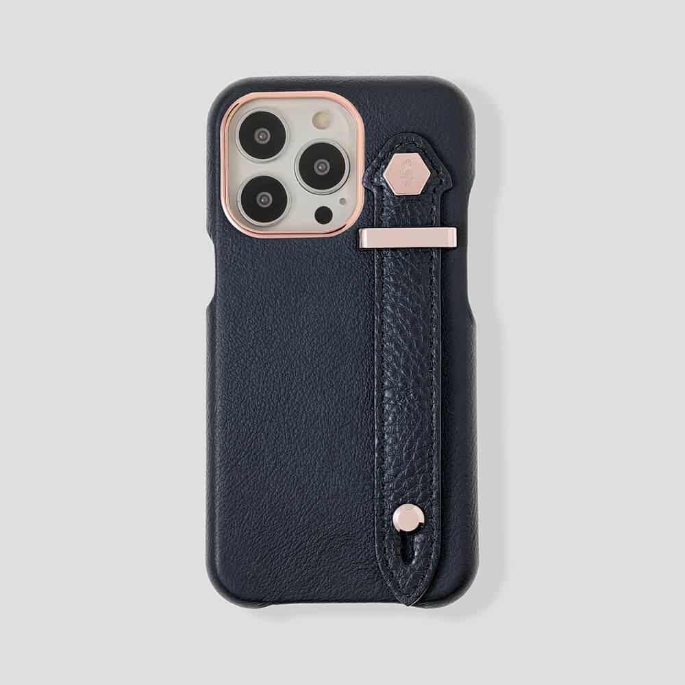 Loop Metal Strap  Calfskin Case for iPhone 14 - gattiluxury