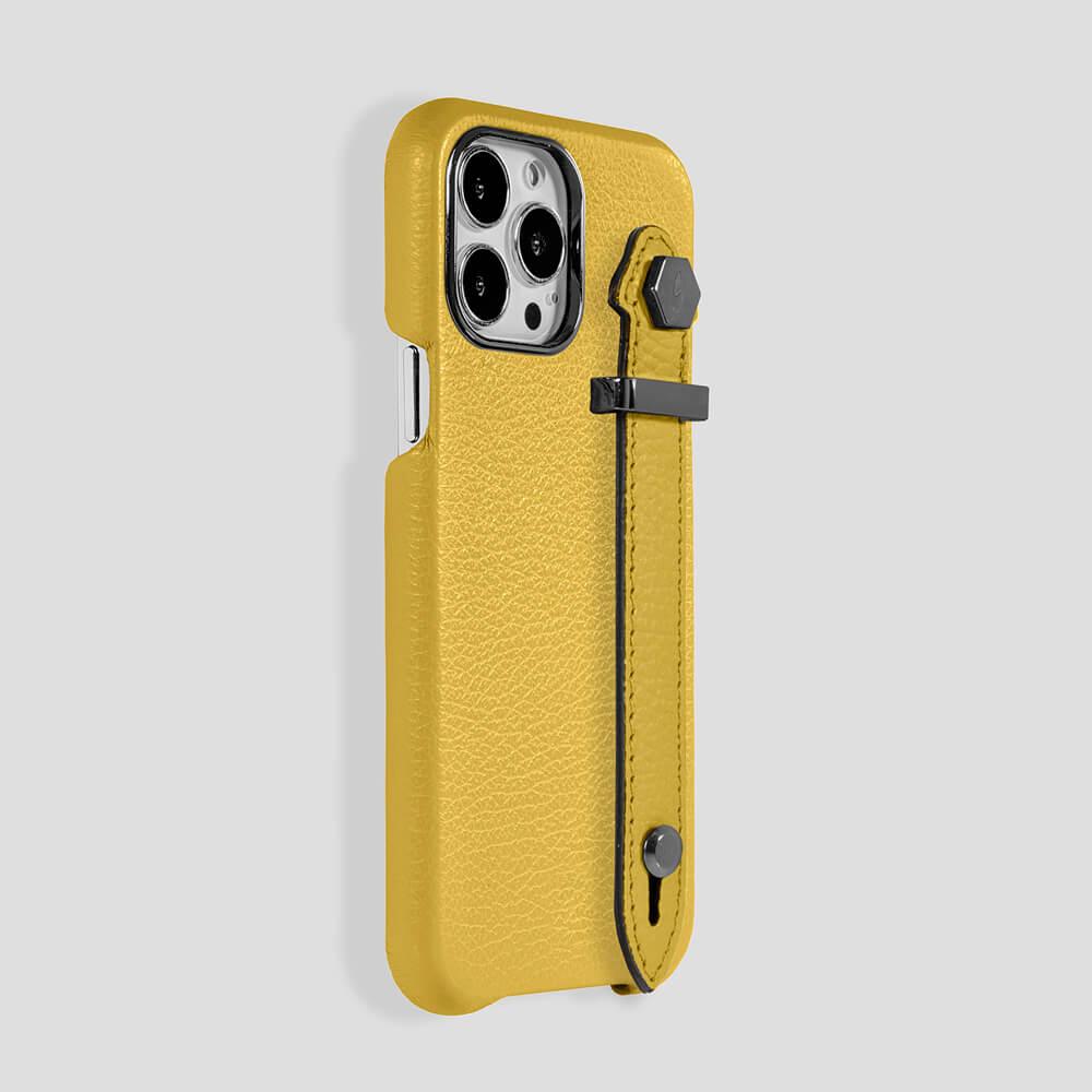 Loop Metal Strap Calfskin Case for iPhone 15 Plus - Gatti Luxury