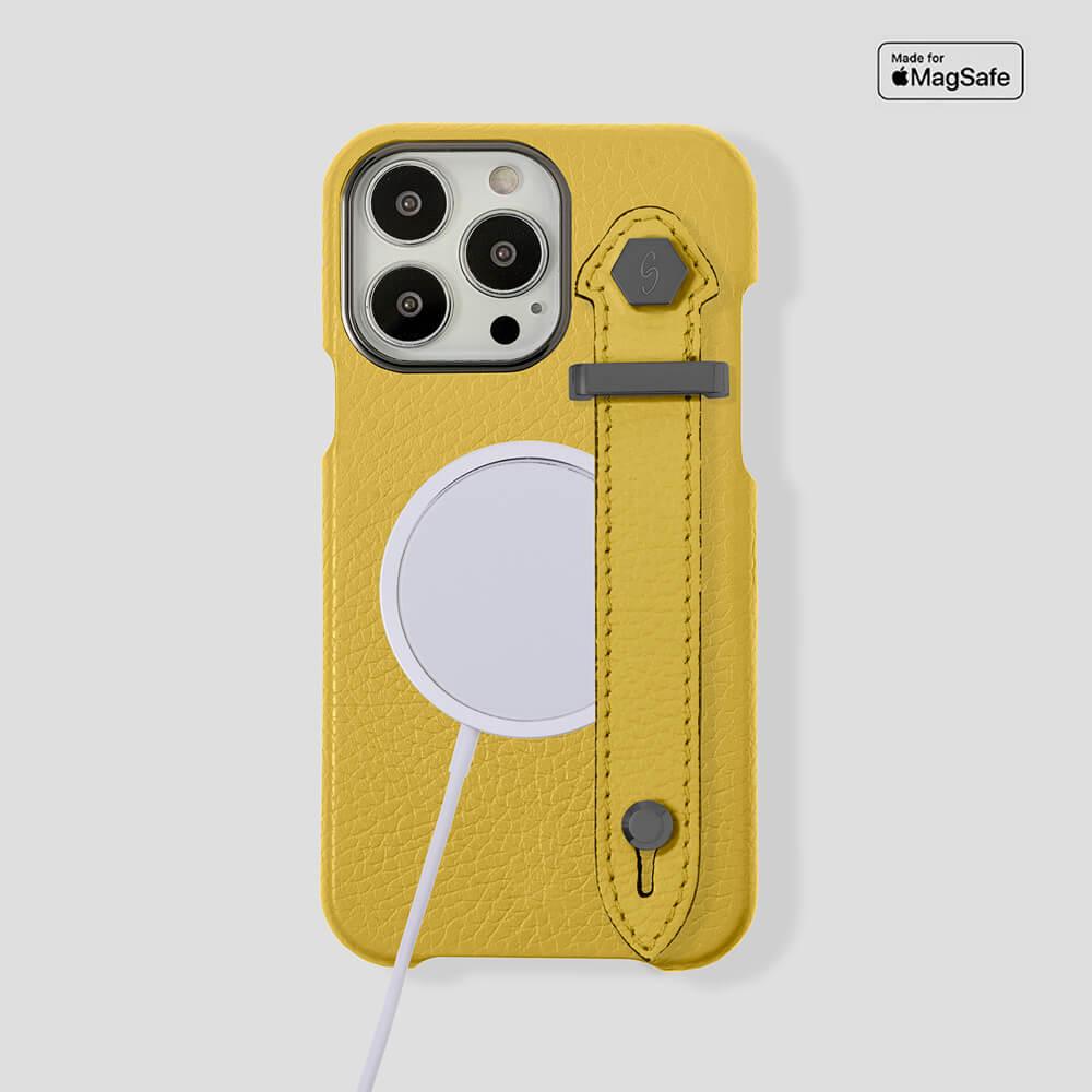 Loop Metal Strap Calfskin Case for iPhone 15 Plus - Gatti Luxury