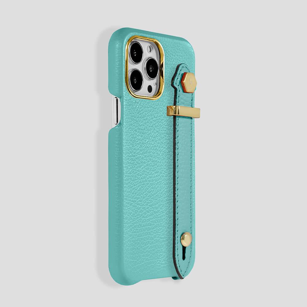 Loop Metal Strap Calfskin Case for iPhone 15 Plus - Gatti Luxury