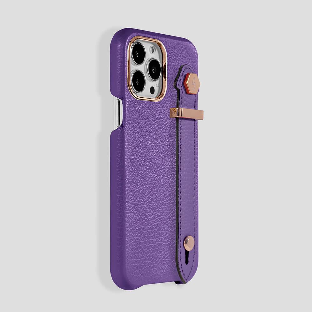 Loop Metal Strap Calfskin Case for iPhone 15 Plus - Gatti Luxury