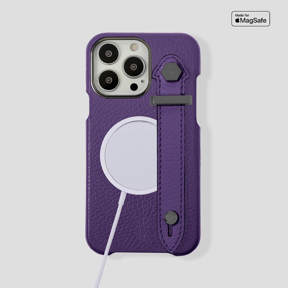 Loop Metal Strap Calfskin Case for iPhone 15 Plus - Gatti Luxury