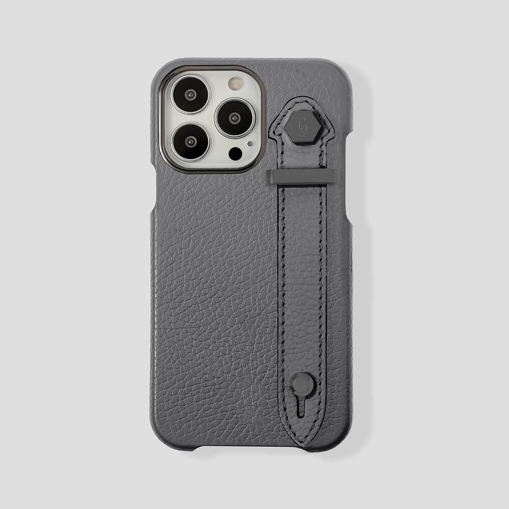 Loop Metal Strap Calfskin Case for iPhone 15 Plus - Gatti Luxury