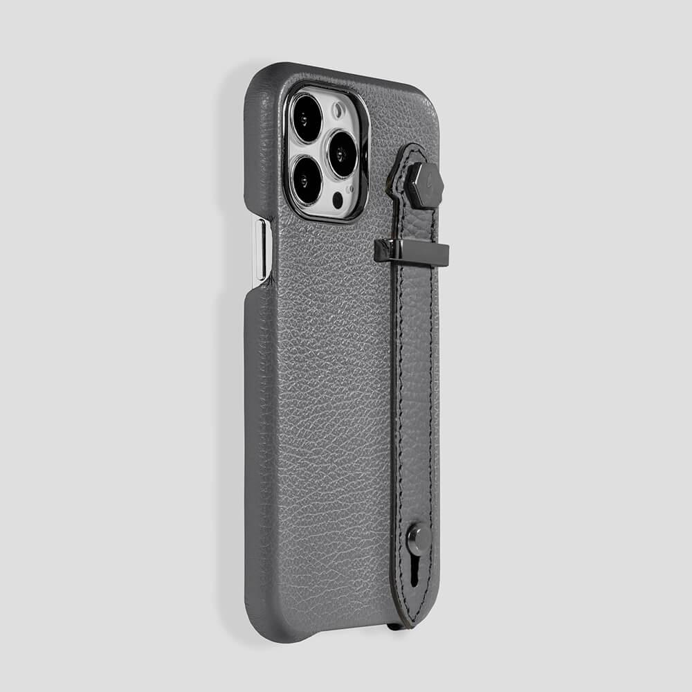 Loop Metal Strap Calfskin Case for iPhone 15 Plus - Gatti Luxury