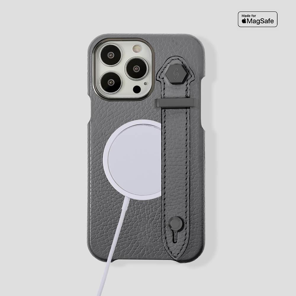 Loop Metal Strap Calfskin Case for iPhone 15 Plus - Gatti Luxury