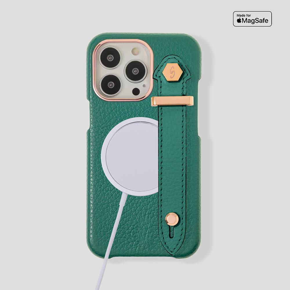 Loop Metal Strap  Calfskin Case for iPhone 14 - gattiluxury