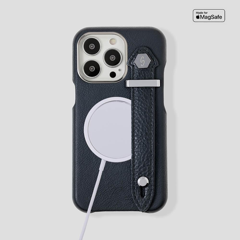 Loop Metal Strap  Calfskin Case for iPhone 14 - gattiluxury