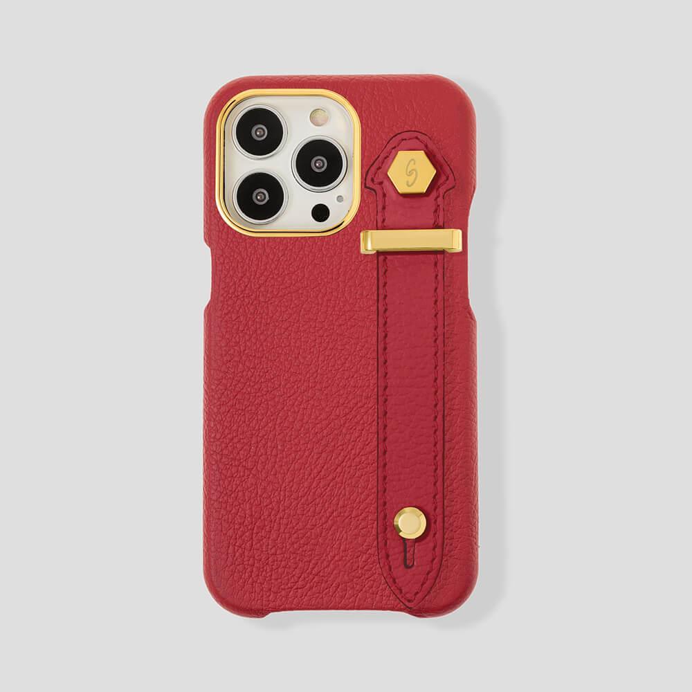 Loop Metal Strap  Calfskin Case for iPhone 14 - gattiluxury