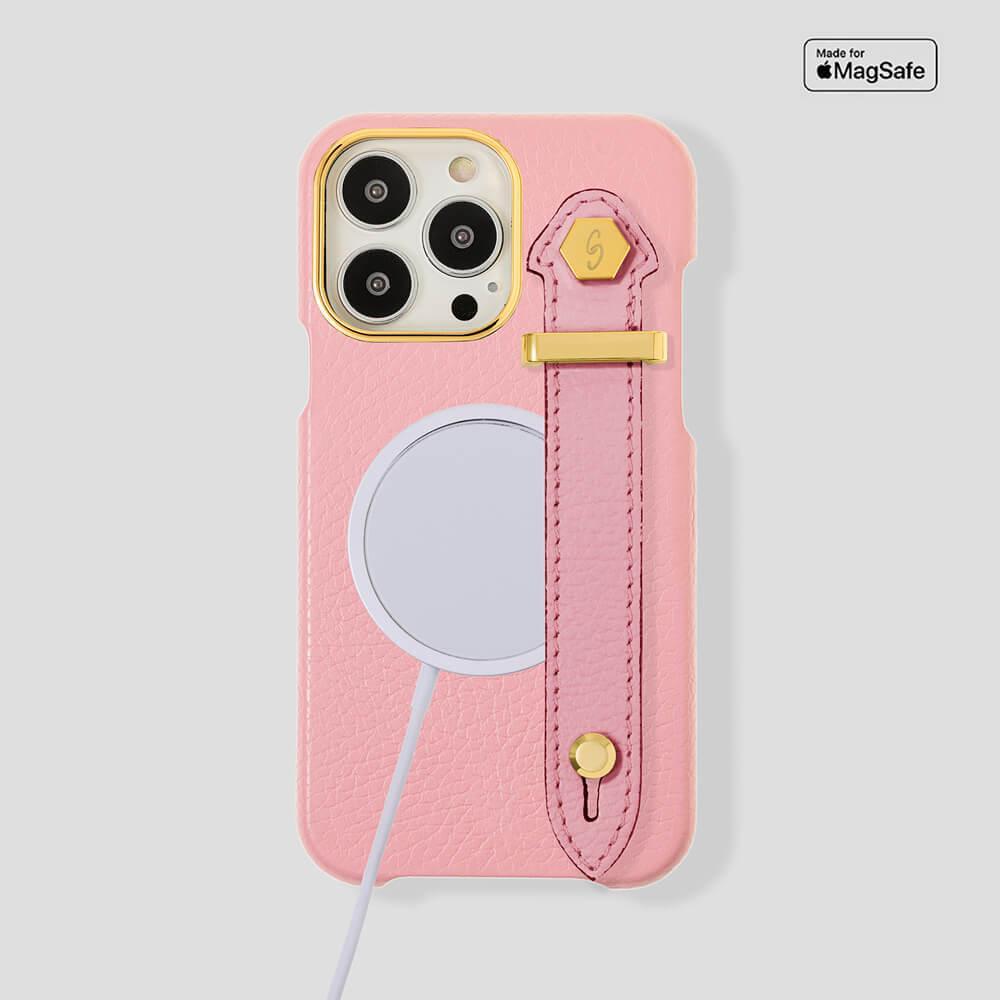 Loop Metal Strap  Calfskin Case for iPhone 14 - gattiluxury