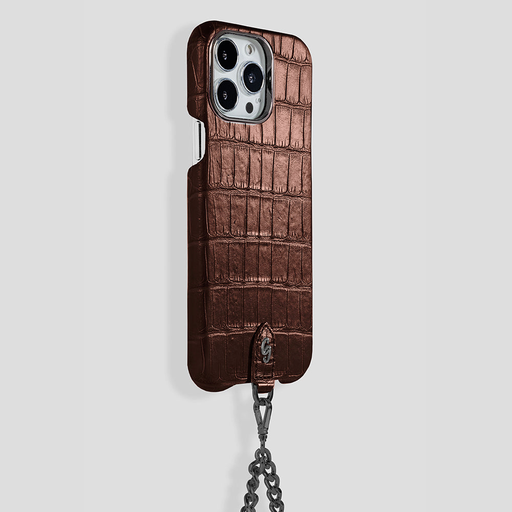 Necklace Alligator Case for iPhone 15 Pro Max - Gatti Luxury