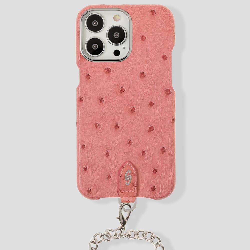 Necklace Ostrich Case for iPhone 14 Pro Max - gattiluxury