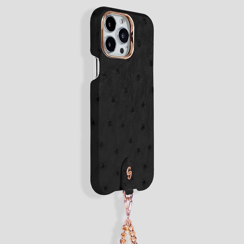 Necklace Ostrich Case for iPhone 14 Pro Max - gattiluxury