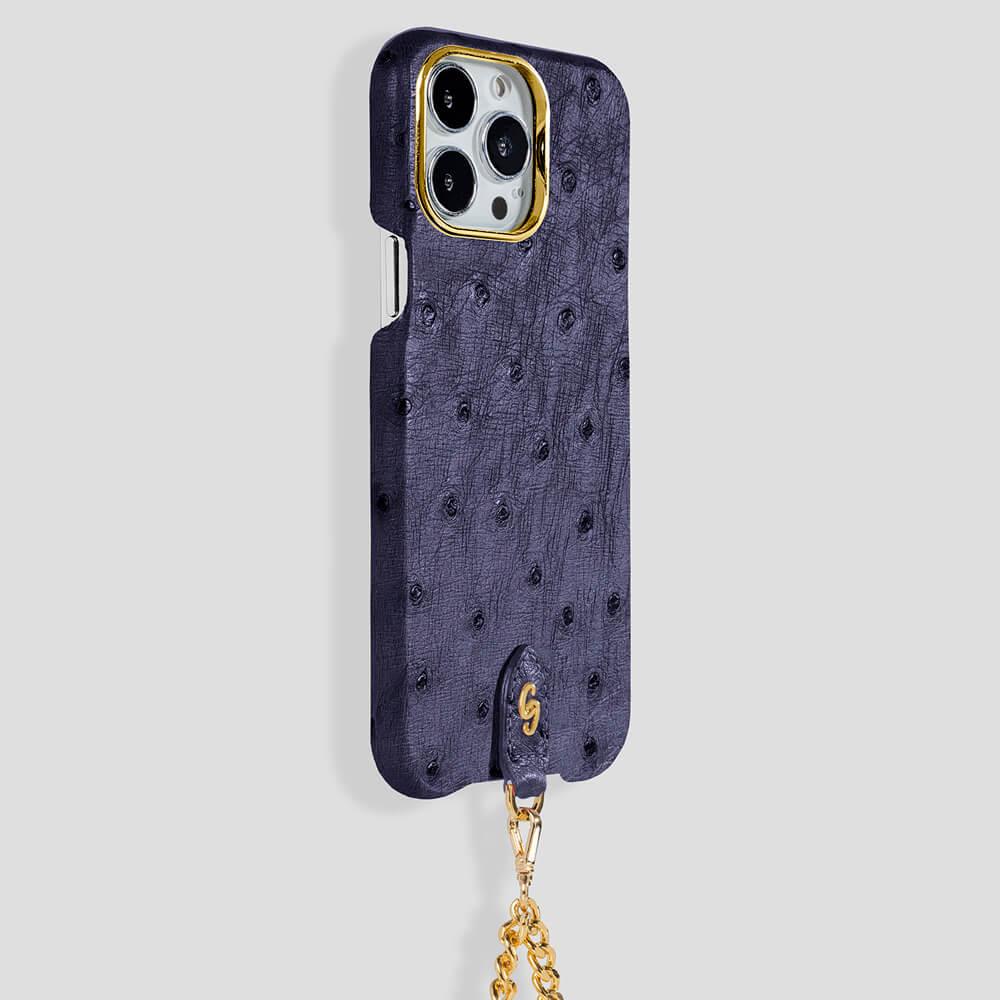 Necklace Ostrich Case for iPhone 14 Pro Max - gattiluxury